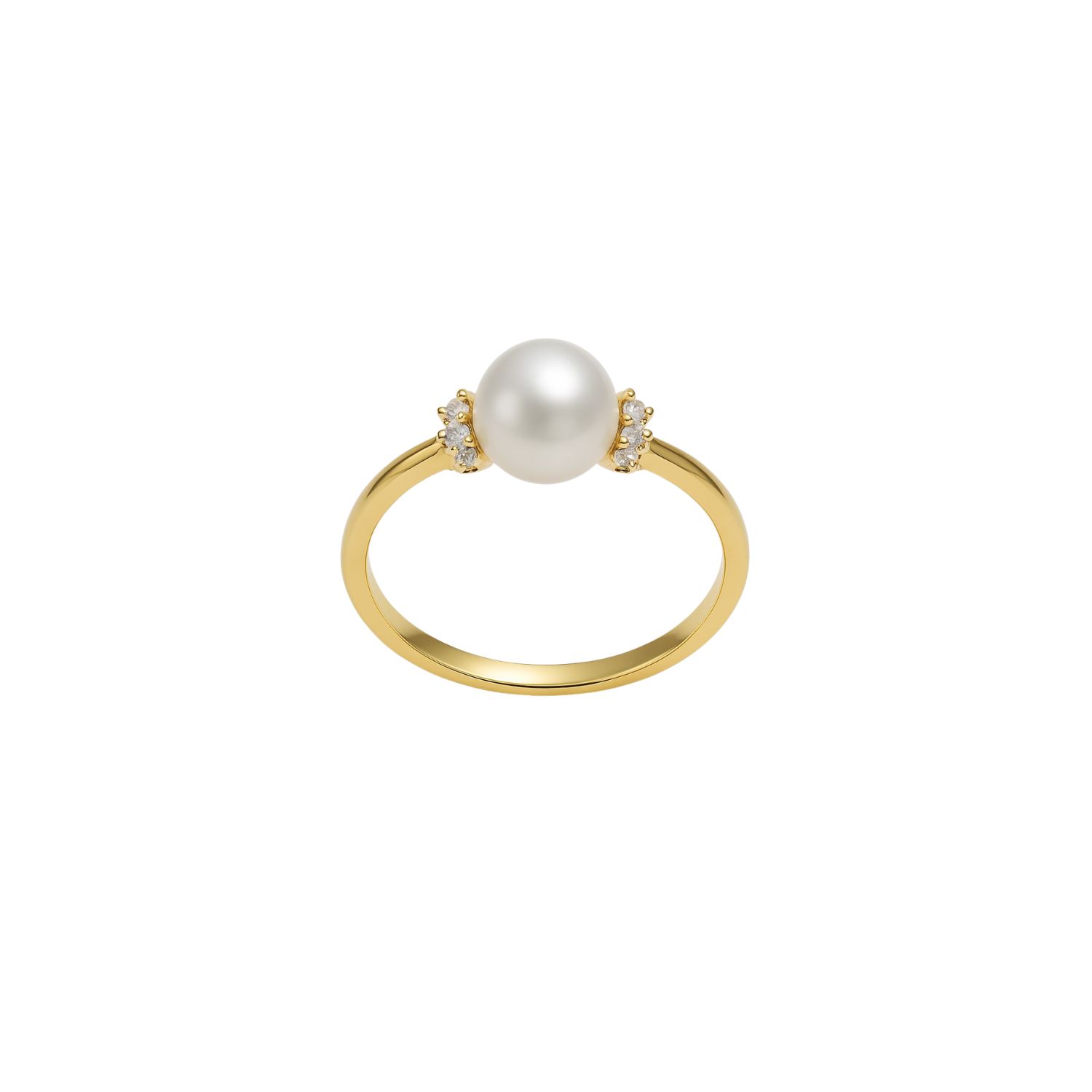 Anillo Oro Amarillo 18kt Diamantes 3Pts Per Cultivada 7MM 3