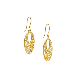 Aros Oro Amarillo 18kt Flor Calados