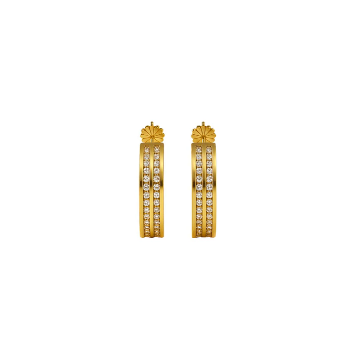 Aros Oro 18kt  Argolla Circonita 3