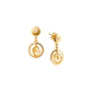 Aros Oro Amarillo 18kt Circonita Doble Circulo - Miniatura 1