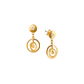 Aros Oro Amarillo 18kt Circonita Doble Circulo - Miniatura 3