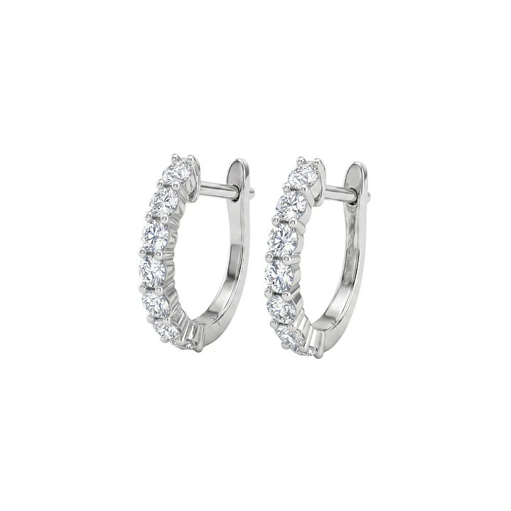Aros Oro Blanco 18kt Diamantes 41Pts Argollas 1