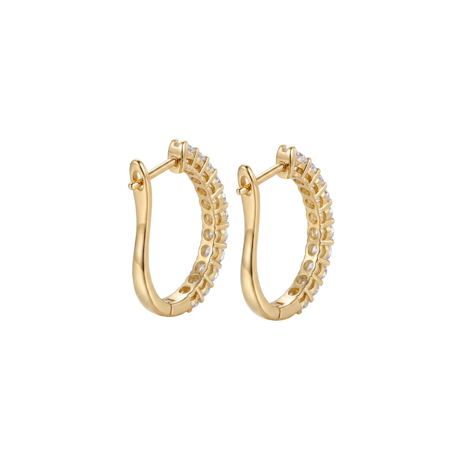 Aros Oro Amarillo 18kt Diamantes 41Pts Argollas 2
