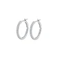 Aros Oro Blanco 18kt Diamantes 17Pts Argollas Medianas - Miniatura 1