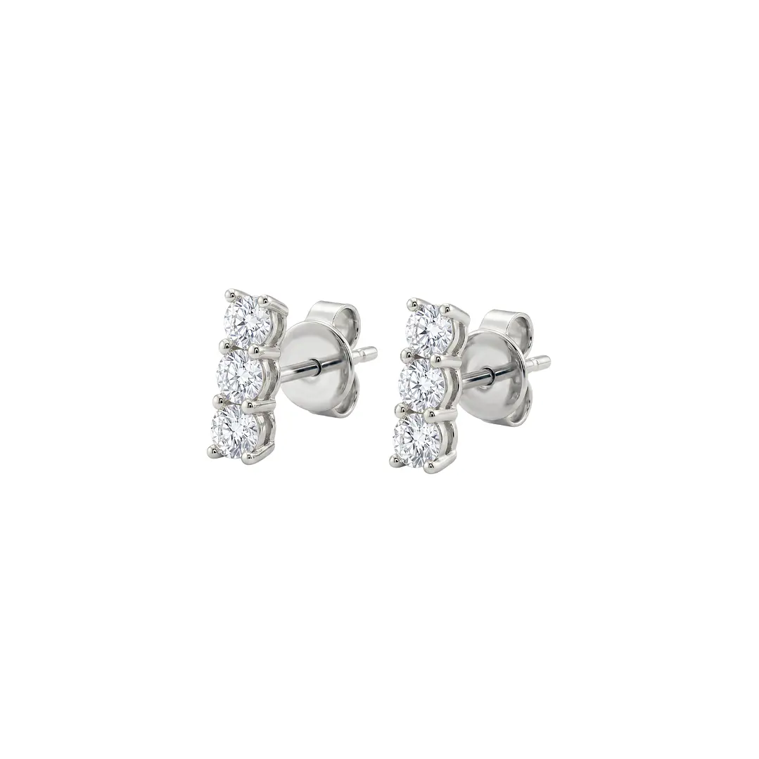 Aros Oro Blanco 18kt Diamantes 22Pts 1