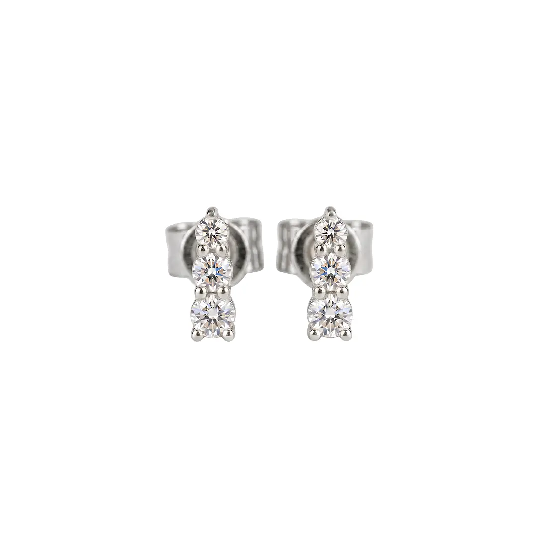Aros Oro Blanco 18kt Diamantes 22Pts 2