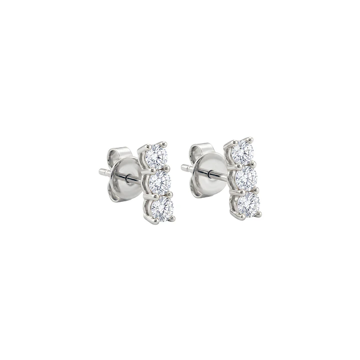 Aros Oro Blanco 18kt Diamantes 22Pts 3