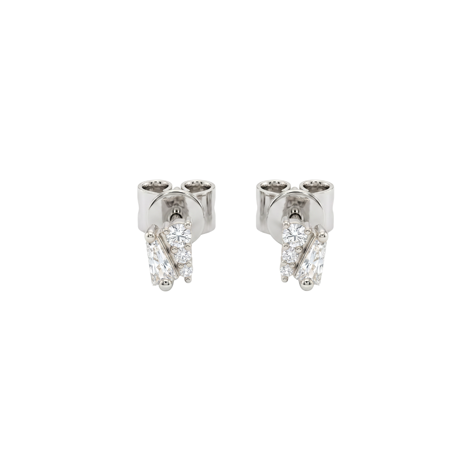 Aros Oro Blanco 18kt Diamantes 8Pts 2