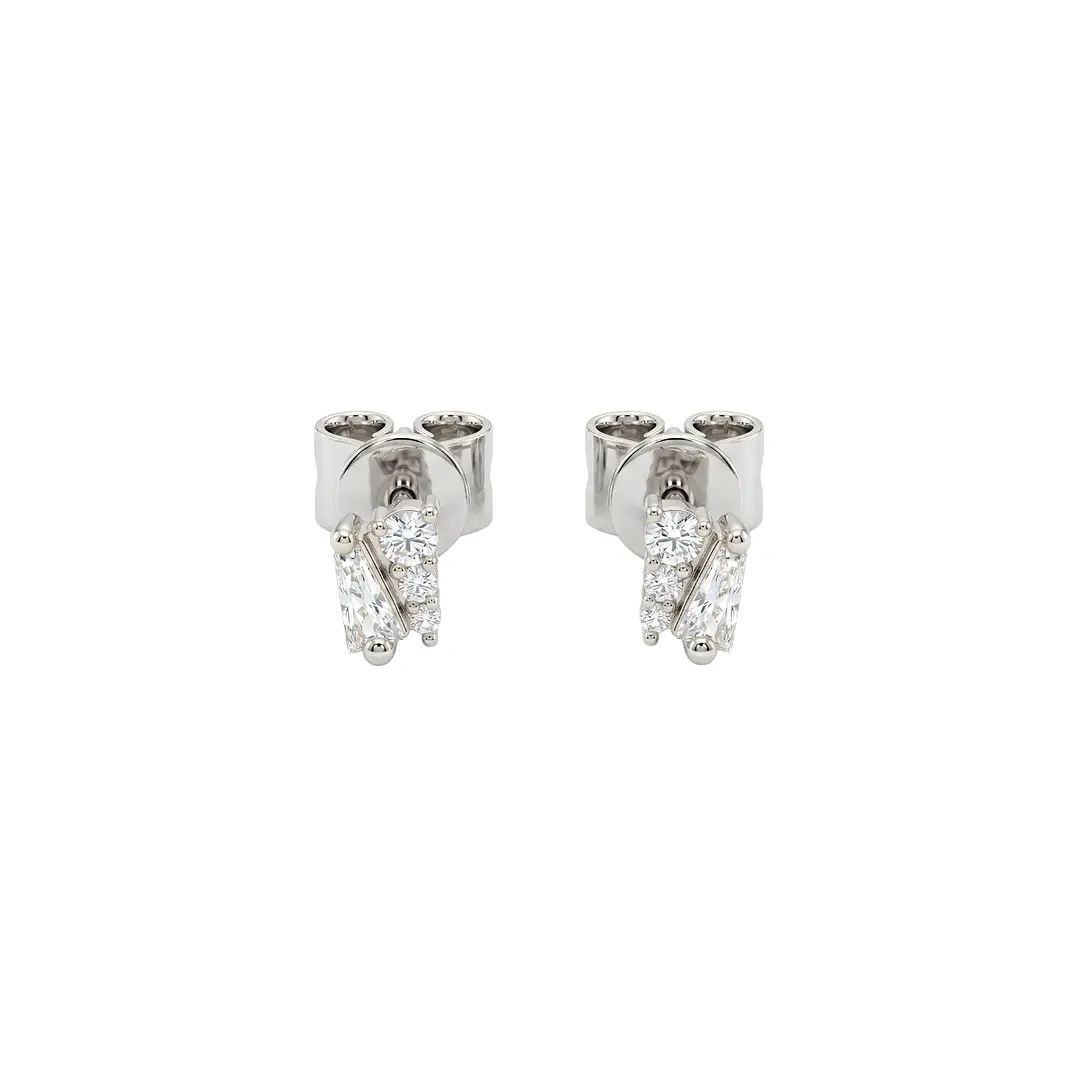 Aros Oro Blanco 18kt Diamantes 8Pts 2