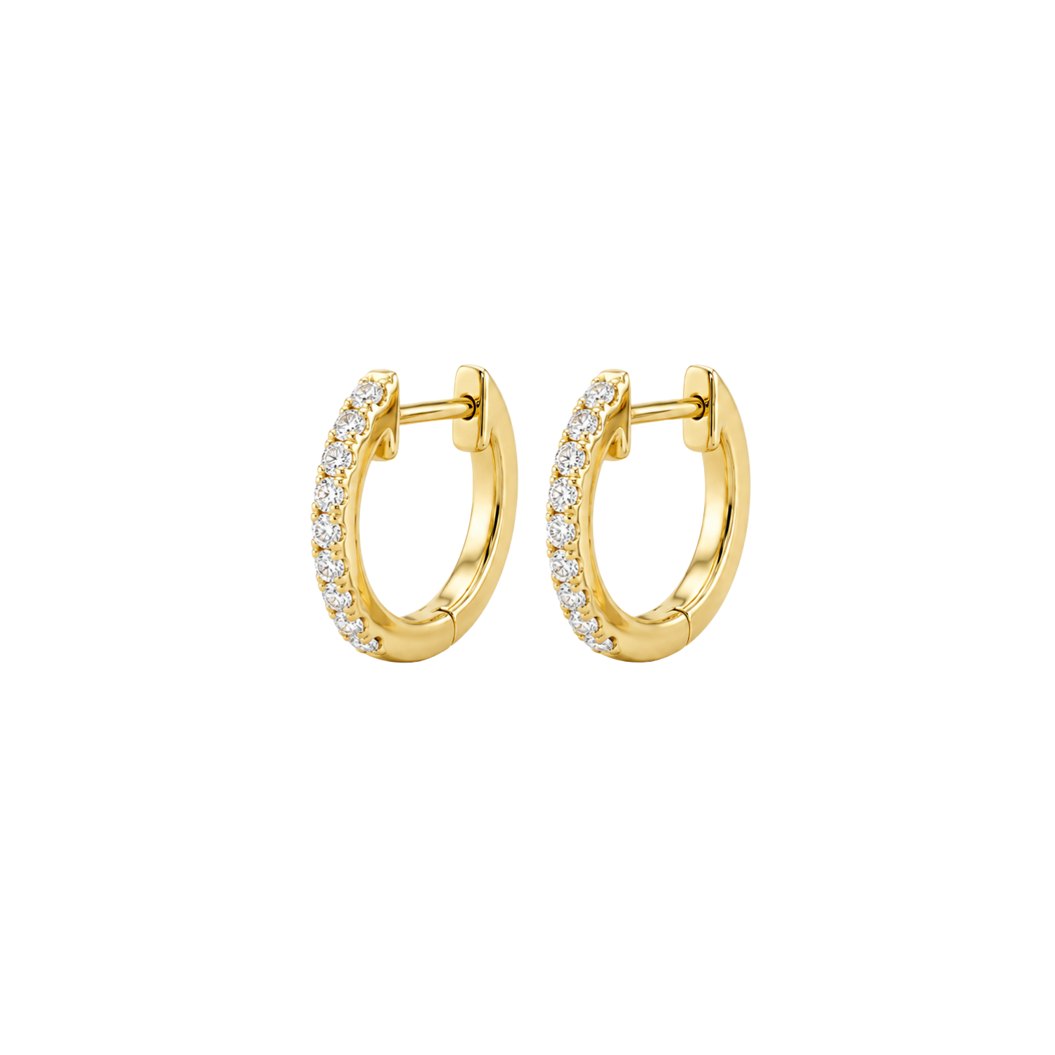 Aros Oro Amarillo 18kt Diamantes 20Pts Argollas S 1