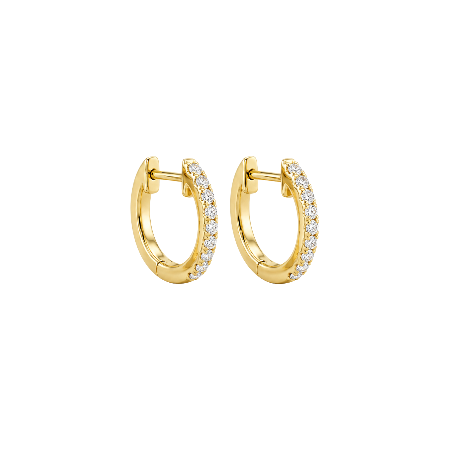 Aros Oro Amarillo 18kt Diamantes 20Pts Argollas S 2