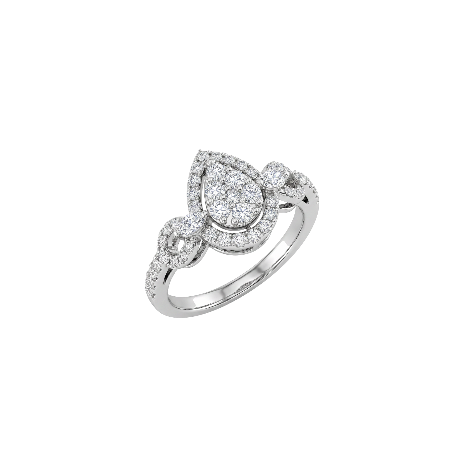 Anillo Oro Blanco 18kt Diamantes 71 Pts 1
