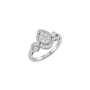 Anillo Oro Blanco 18kt Diamantes 71 Pts