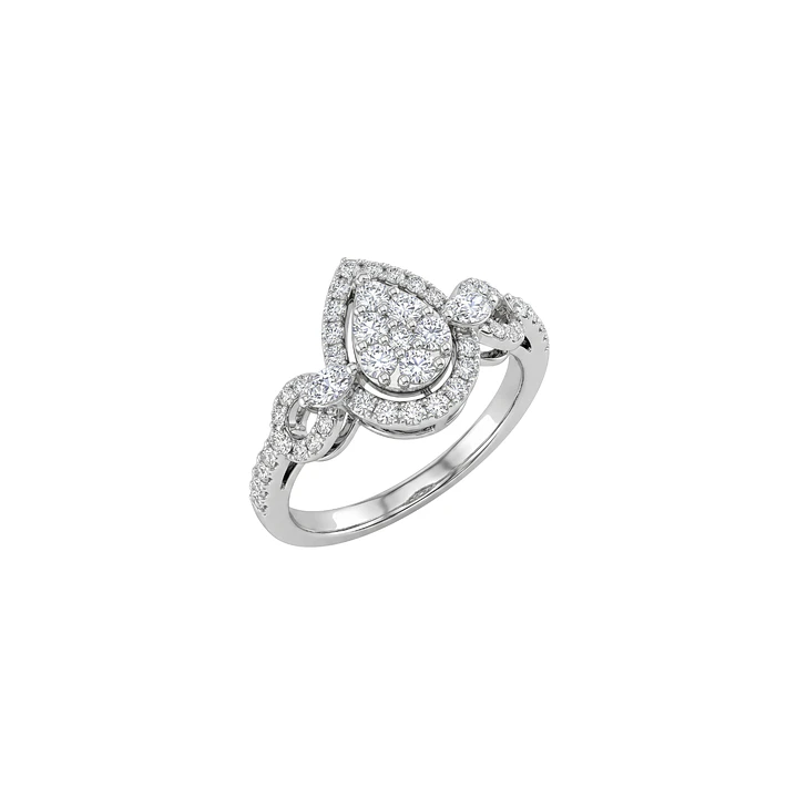 Anillo Oro Blanco 18kt Diamantes 71 Pts 1