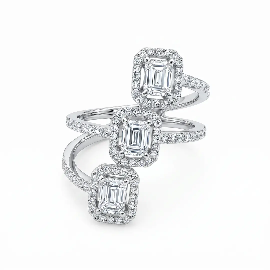 Anillo Oro Blanco 18kt Diamantes 1,09 Qts 1