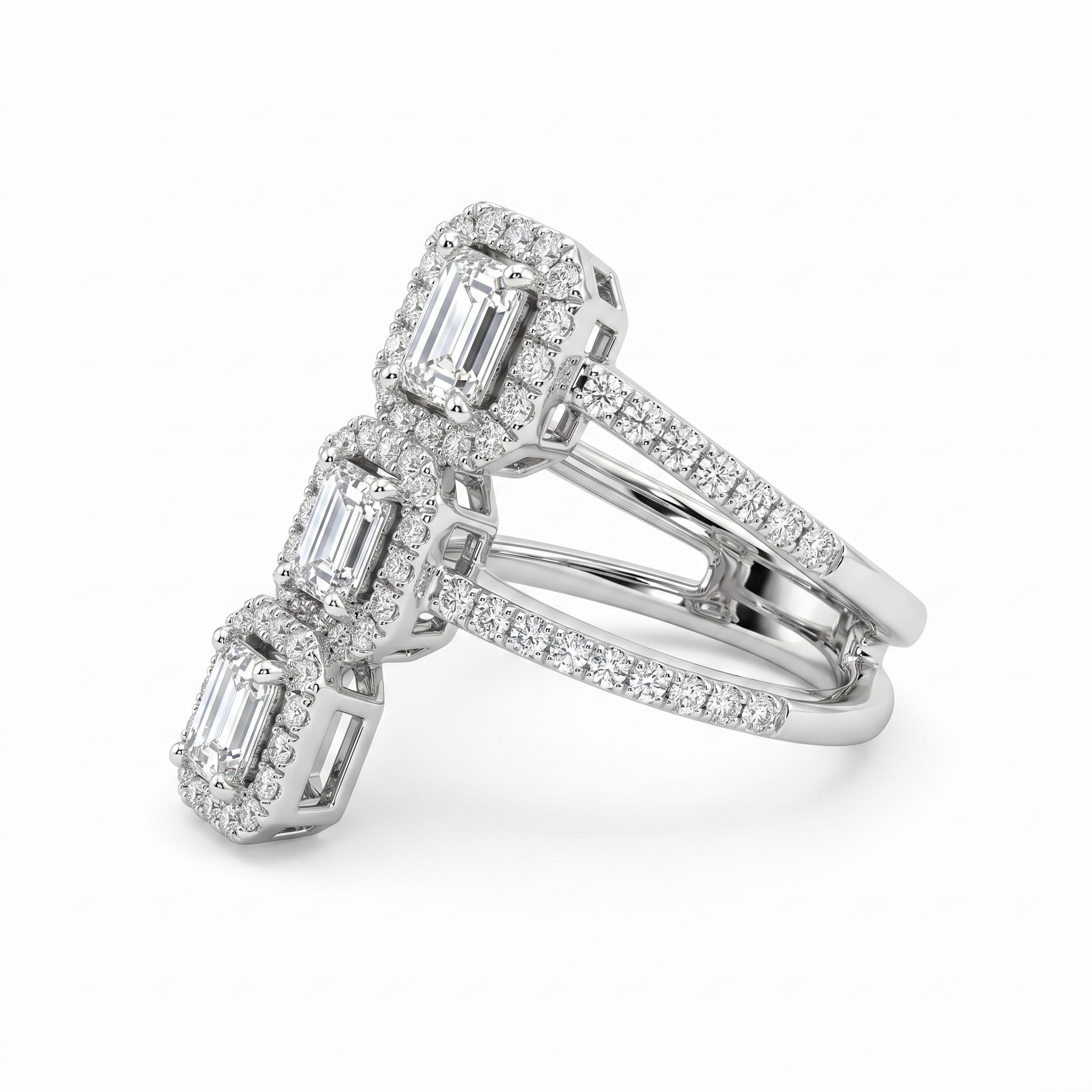 Anillo Oro Blanco 18kt Diamantes 1,09 Qts 2