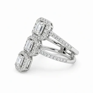 Anillo Oro Blanco 18kt Diamantes 1,09 Qts