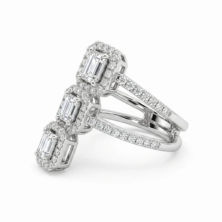 Anillo Oro Blanco 18kt Diamantes 1,09 Qts 2