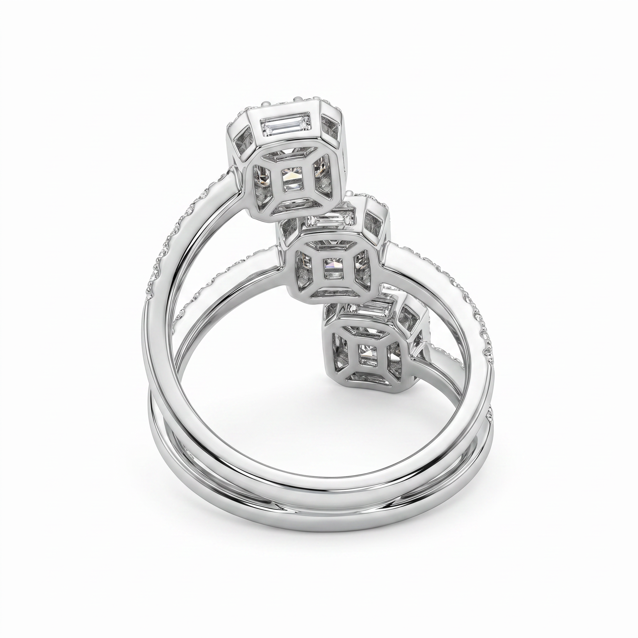 Anillo Oro Blanco 18kt Diamantes 1,09 Qts 3