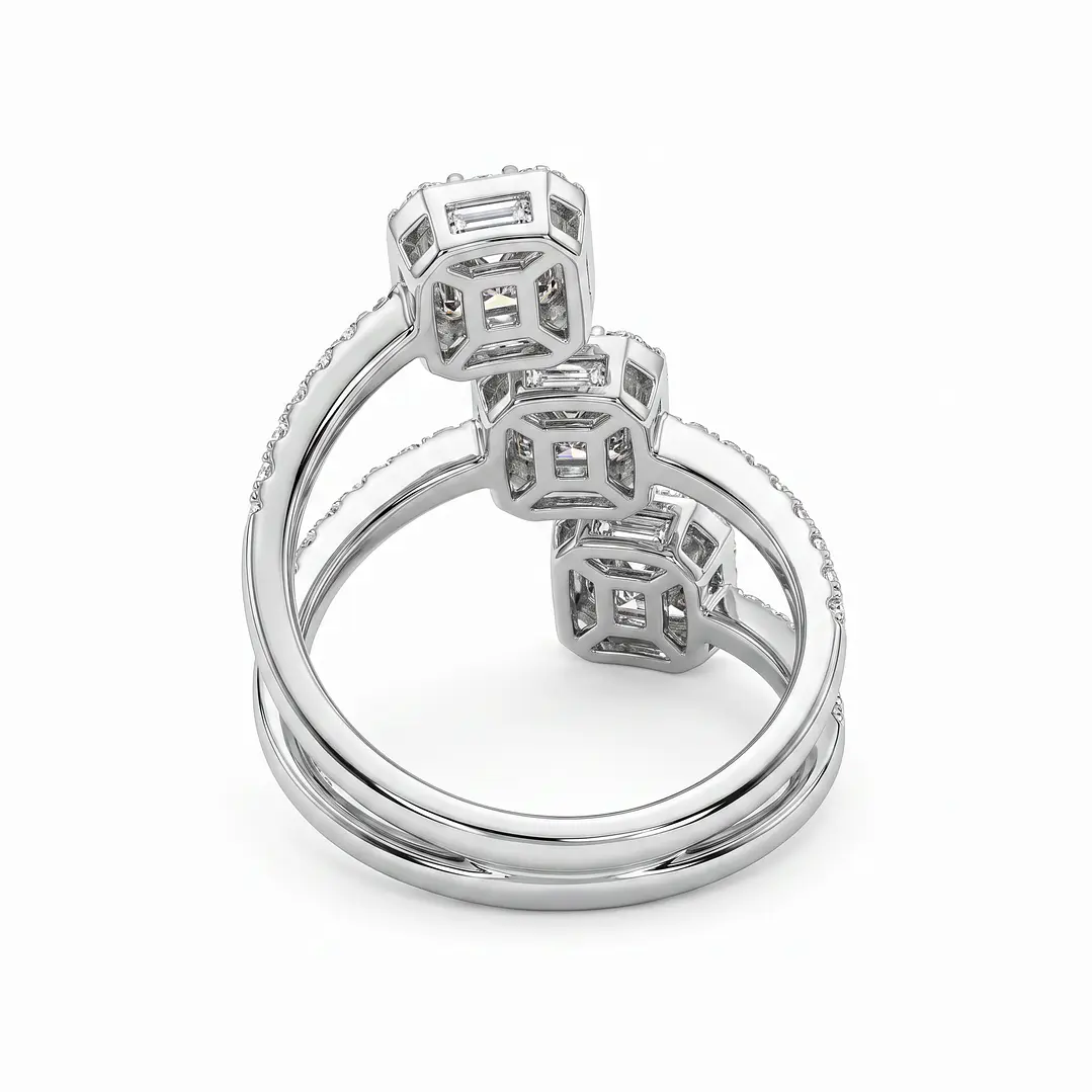 Anillo Oro Blanco 18kt Diamantes 1,09 Qts 3