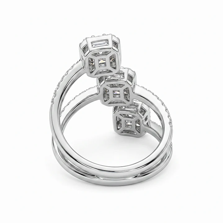 Anillo Oro Blanco 18kt Diamantes 1,09 Qts 3