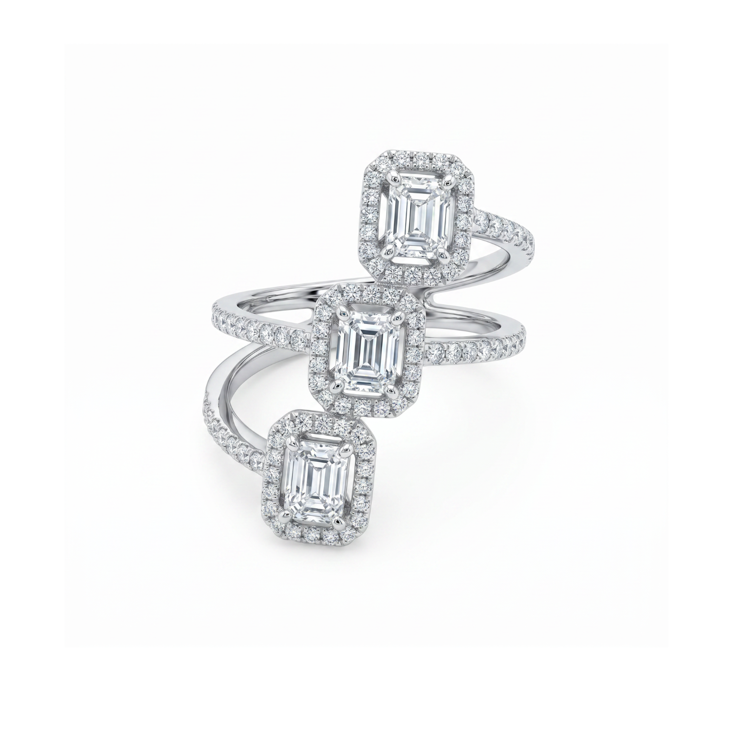 Anillo Oro Blanco 18kt Diamantes 1,09 Qts 1
