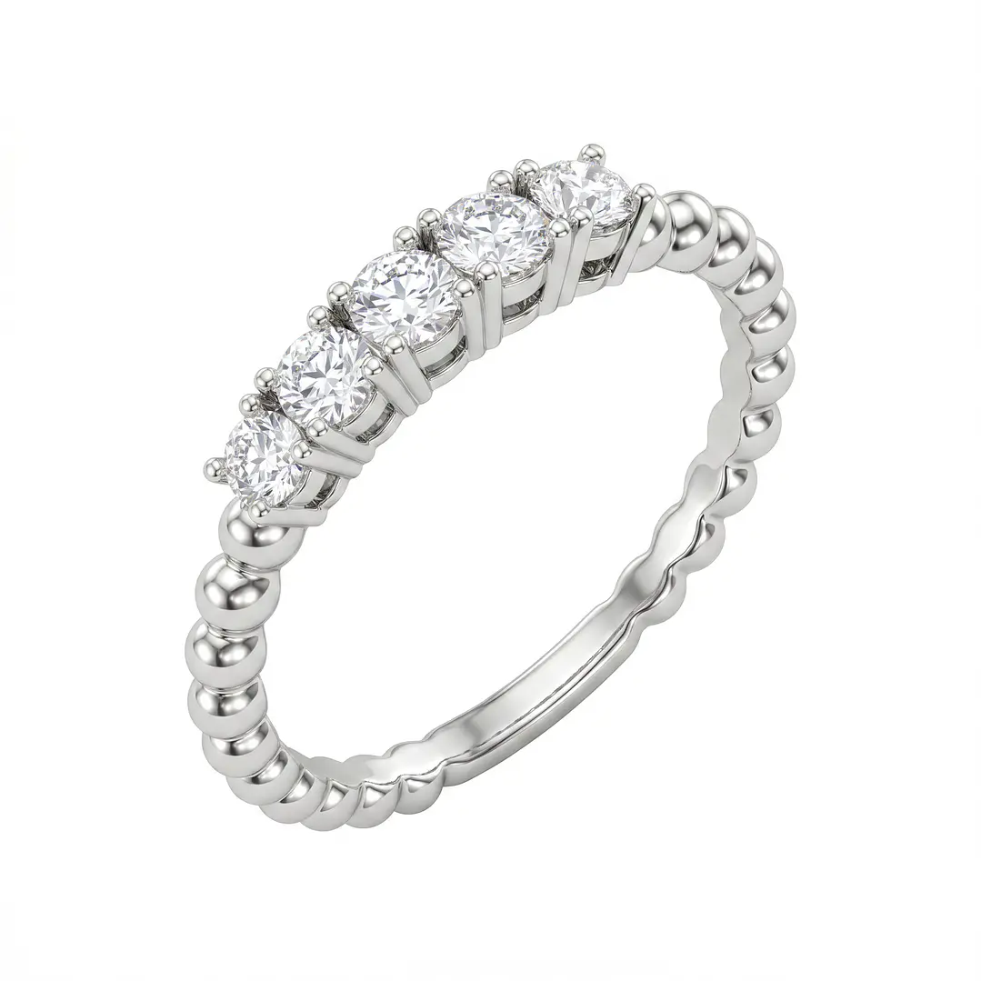 Anillo Oro Blanco 18kt Diamantes 38 Pts Tiara 1