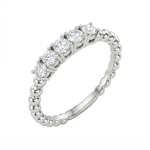 Anillo Oro Blanco 18kt Diamantes 38 Pts Tiara