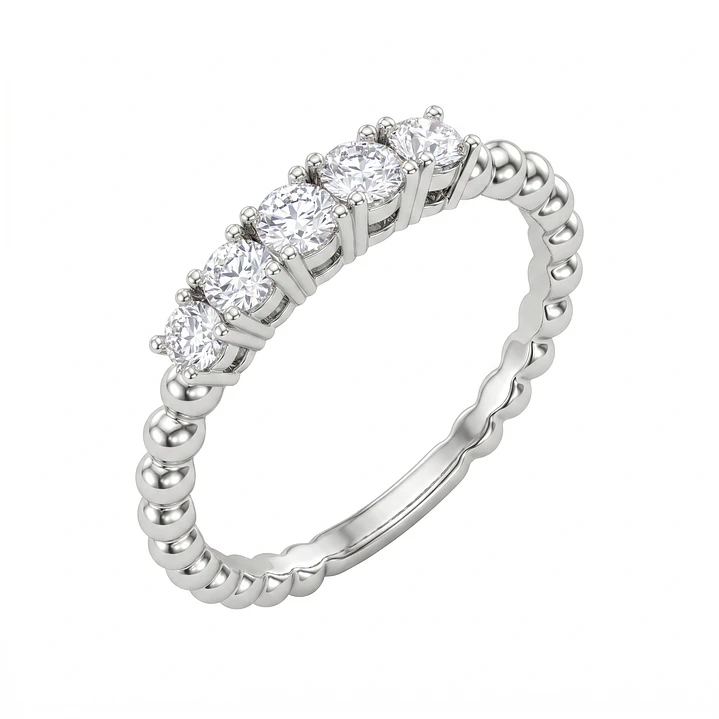 Anillo Oro Blanco 18kt Diamantes 38 Pts Tiara 1