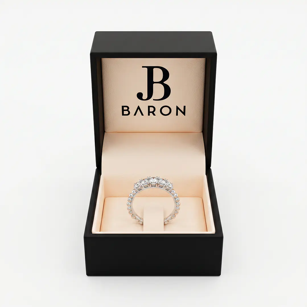 Anillo Oro Blanco 18kt Diamantes 38 Pts Tiara 3