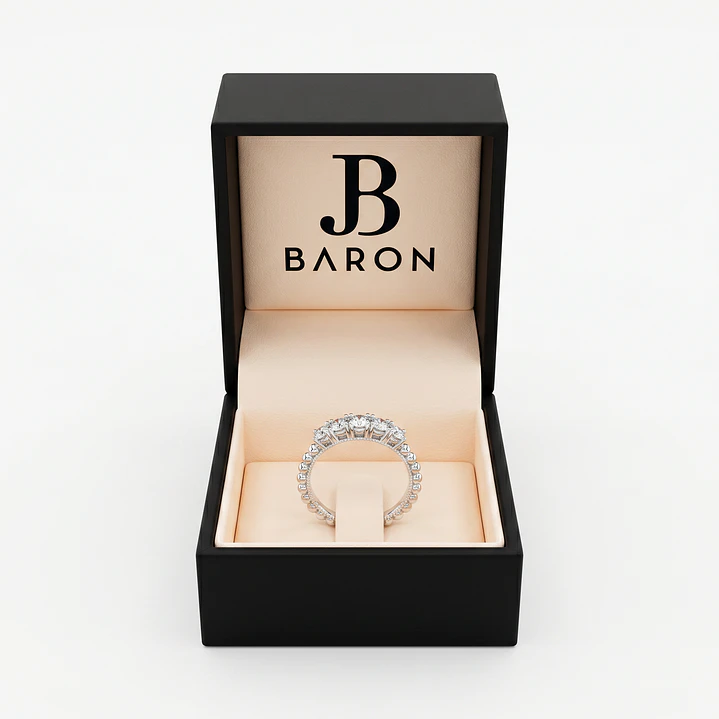 Anillo Oro Blanco 18kt Diamantes 38 Pts Tiara 3