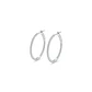 Aros Oro Blanco 18kt Diamantes 33Pts Argollas Grandes - Miniatura 1