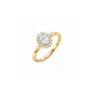 Anillo Oro Amarillo 18kt Roseta Circonita Oval 6MM - Miniatura 1