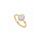 Anillo Oro Amarillo 18kt Roseta Circonita Oval 6MM - Miniatura 2
