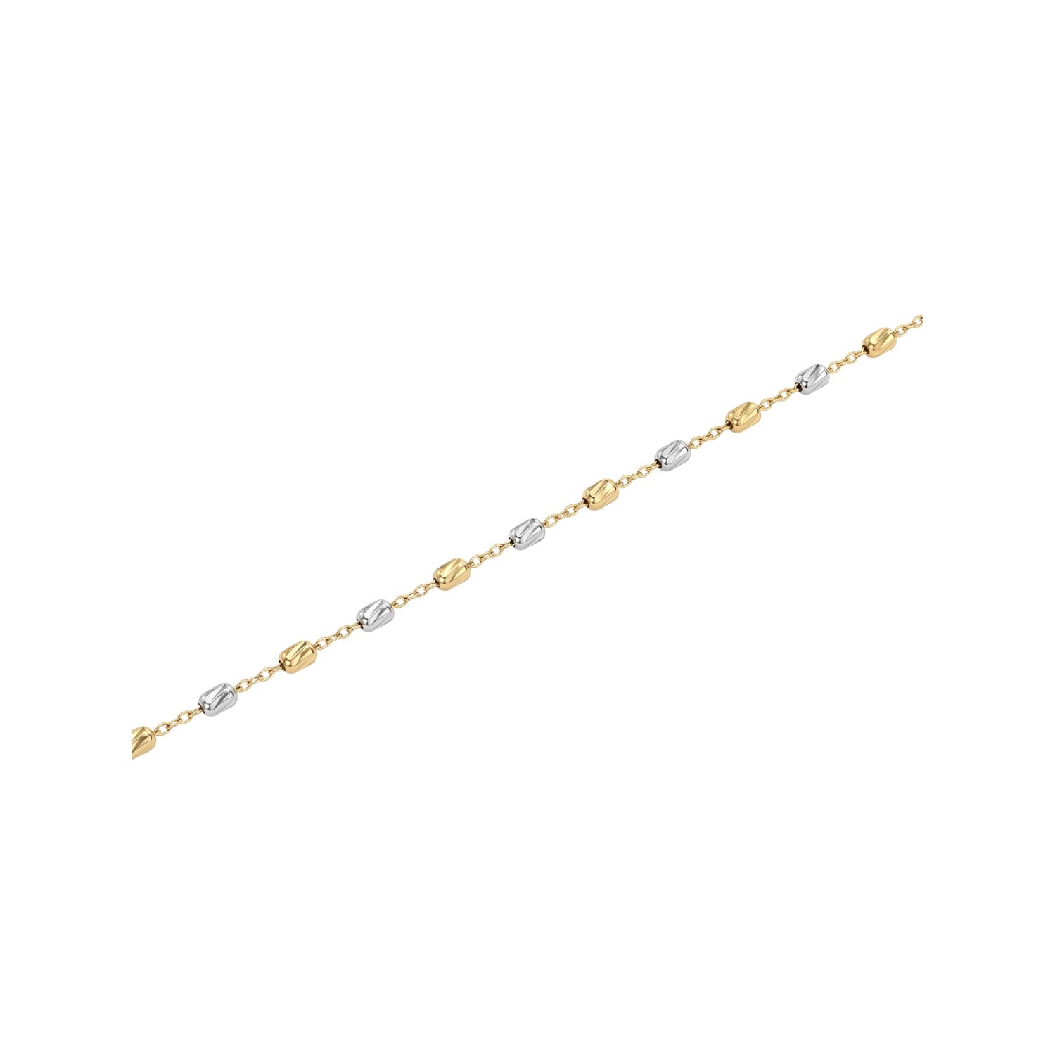 Pulsera de Oro 18kt  Bicolor Barras de dos colores 2