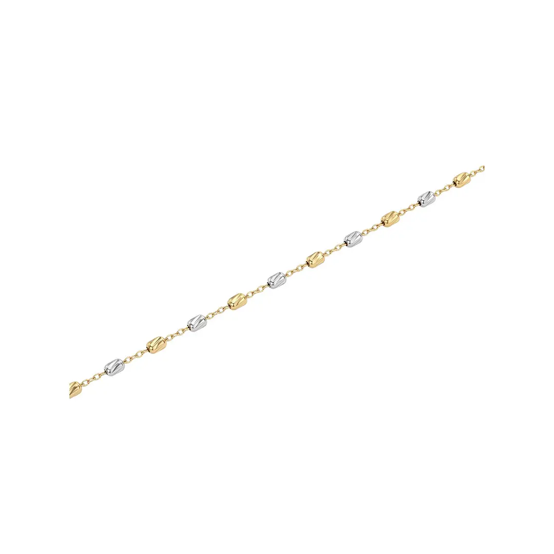 Pulsera de Oro 18kt  Bicolor Barras de dos colores 2