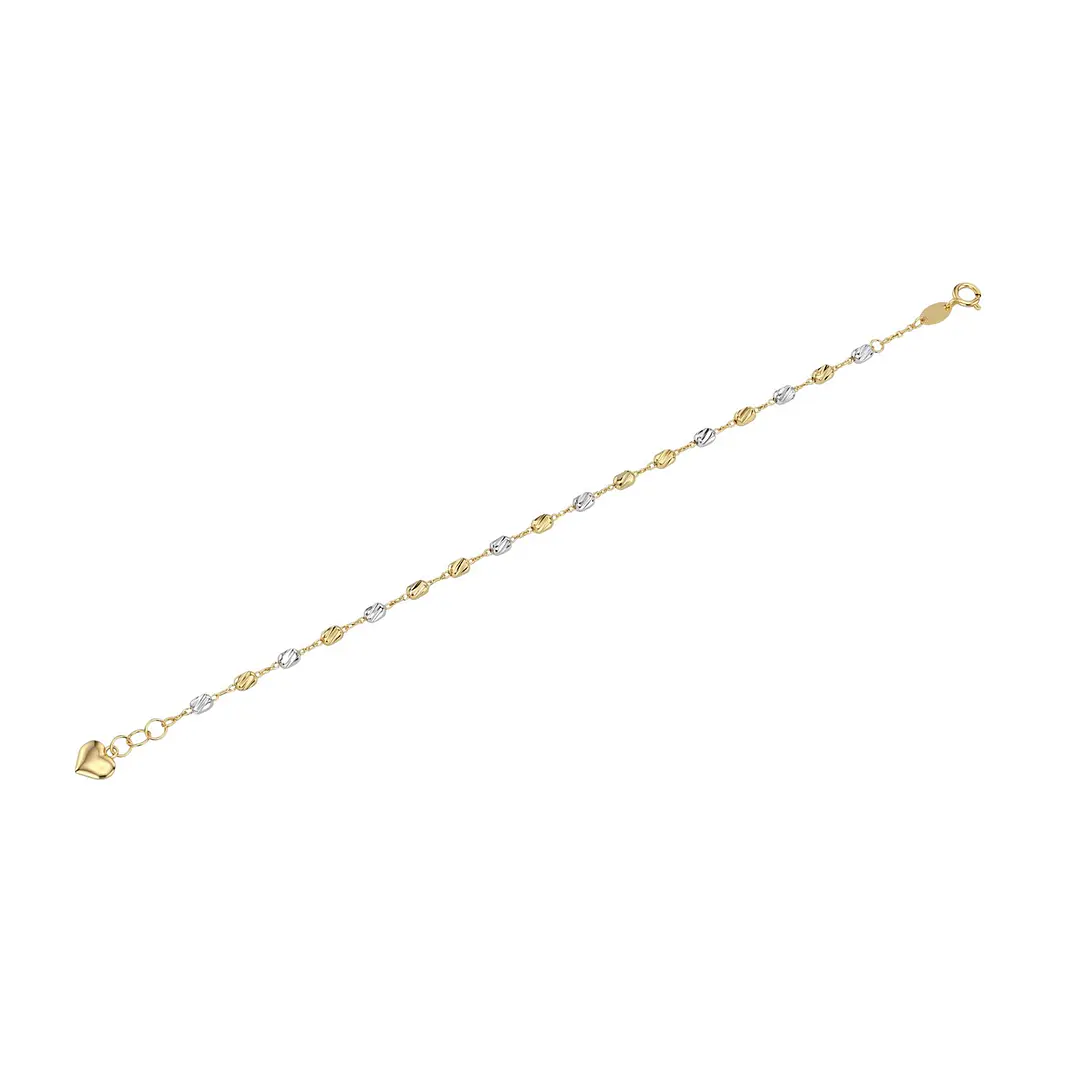 Pulsera de Oro 18kt  Bicolor Barras de dos colores 3