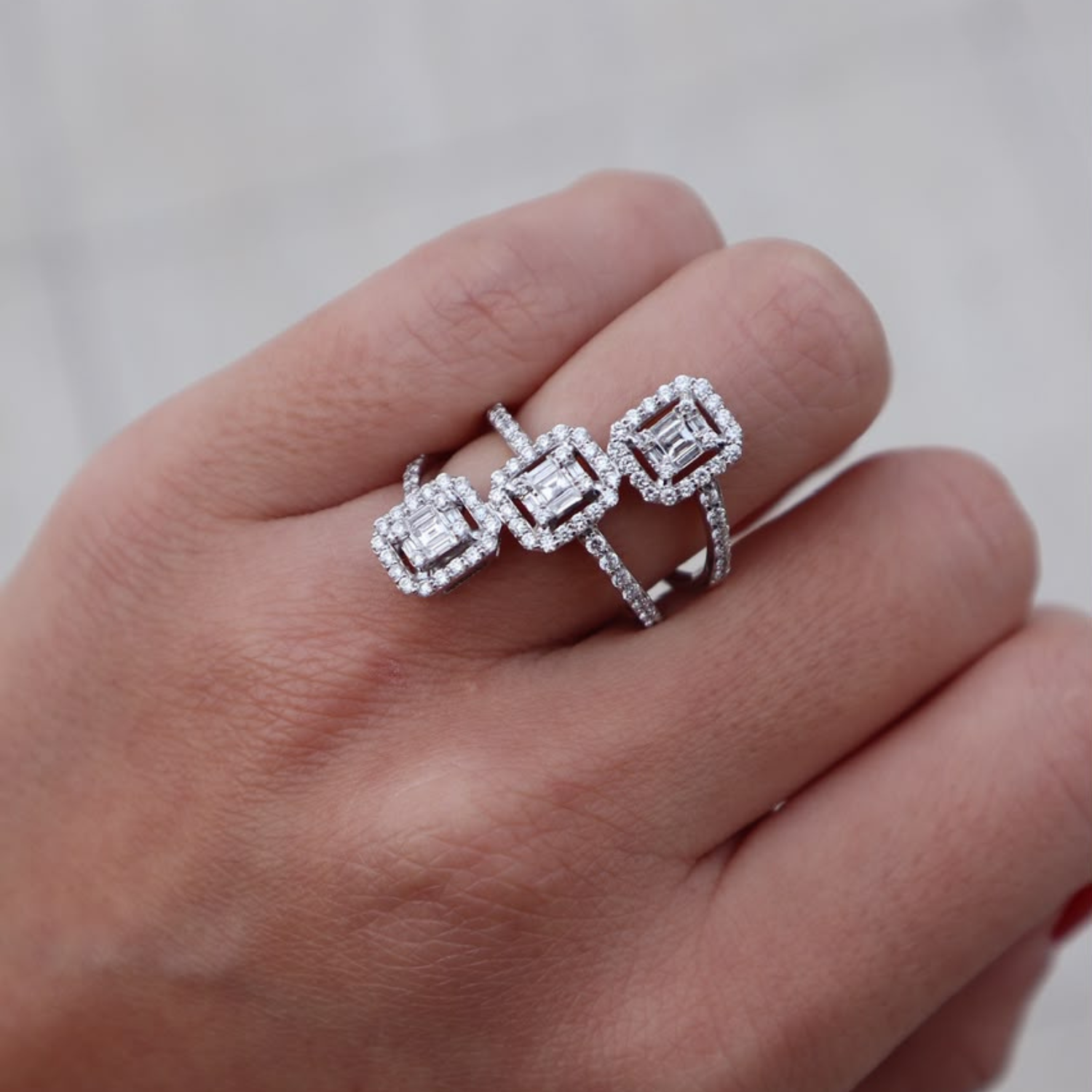 Anillo Oro Blanco 18kt Diamantes 1,09 Qts 4