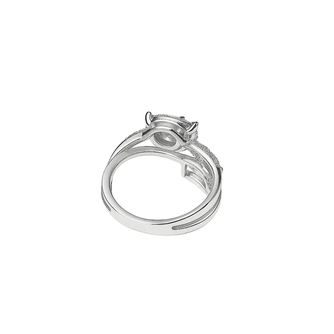 Anillo Oro Blanco 18kt Diamantes Corte Esmeralda 55 Pts 3