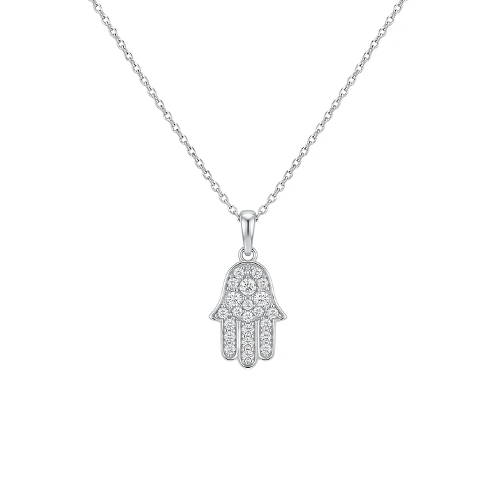 Collar de Oro 18kt con Diamantes Mano de Fatima 15 Pts Totales SI/H Corte Brillante - By Danielle Costantini 2