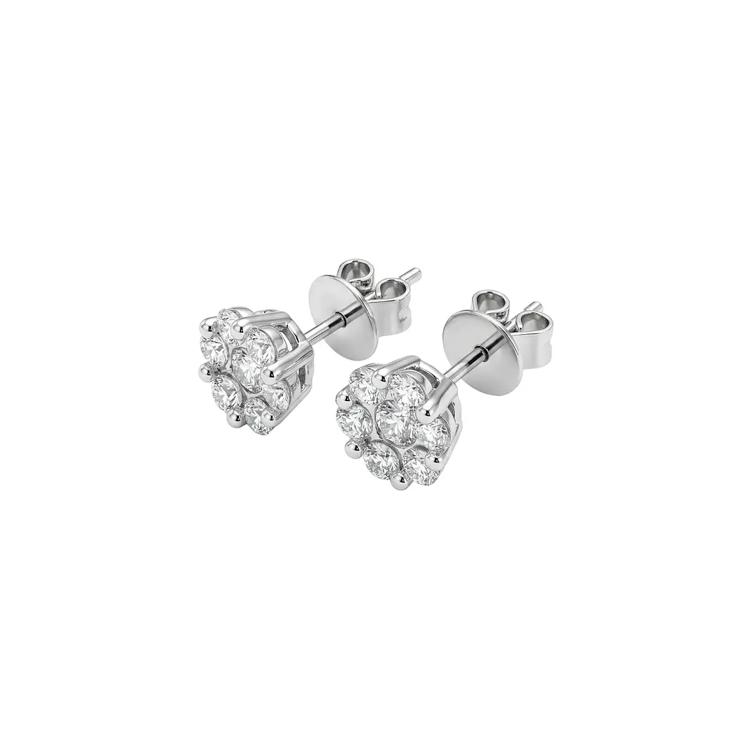 Aros de Oro 18kt con Diamantes 66 Pts Totales SI/H Corte Brillante 30151 - By Danielle Costantini 1