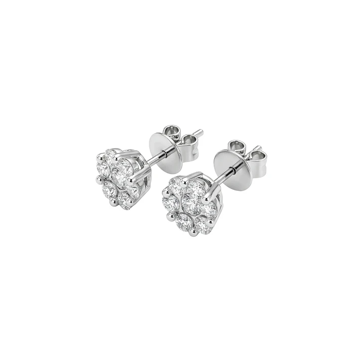 Aros de Oro 18kt con Diamantes 66 Pts Totales SI/H Corte Brillante 30151 - By Danielle Costantini 1