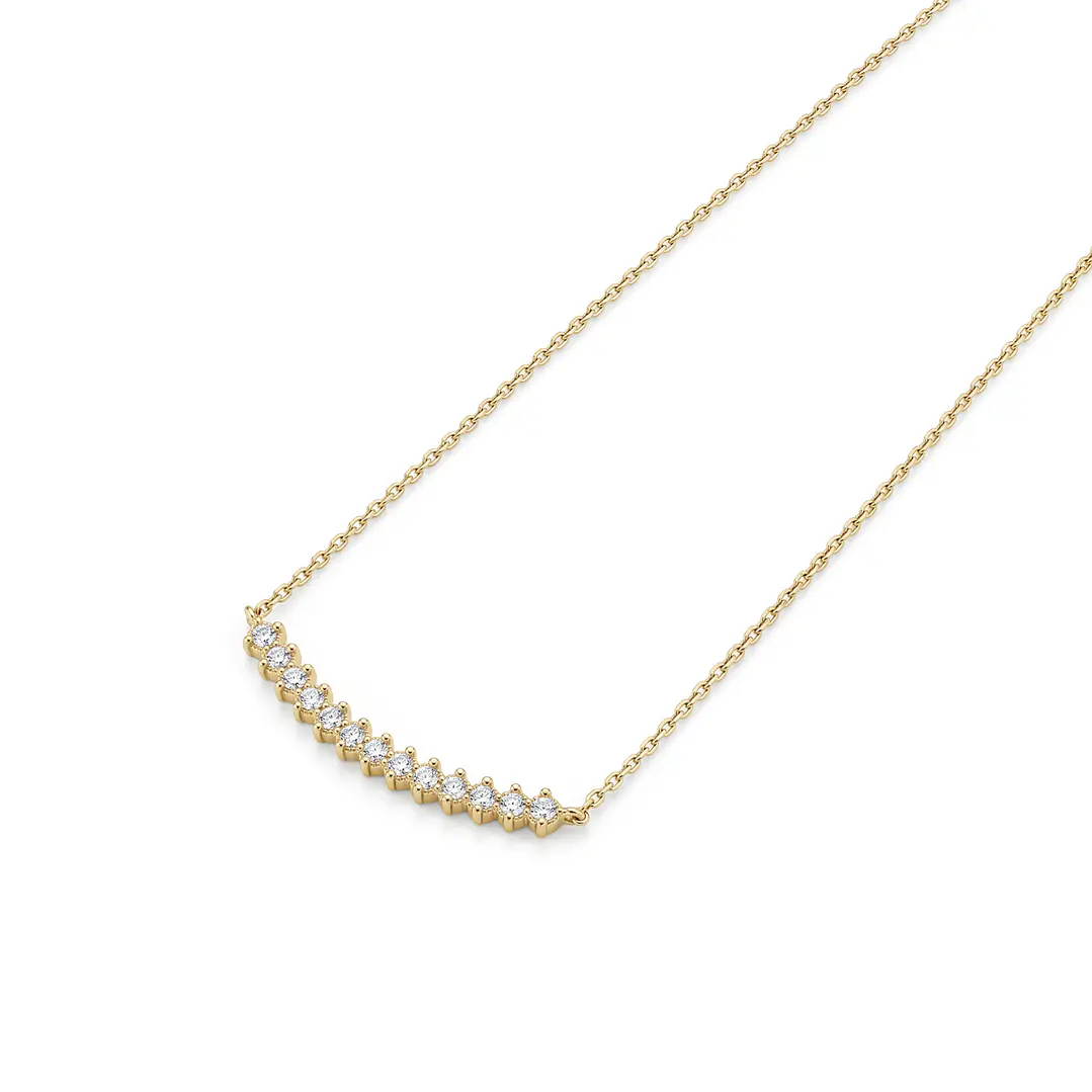 Collar Oro Amarillo 18kt Diamantes 18Pts Total 1