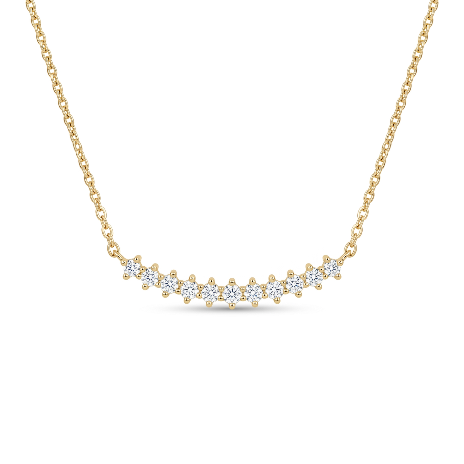 Collar Oro Amarillo 18kt Diamantes 18Pts Total 2
