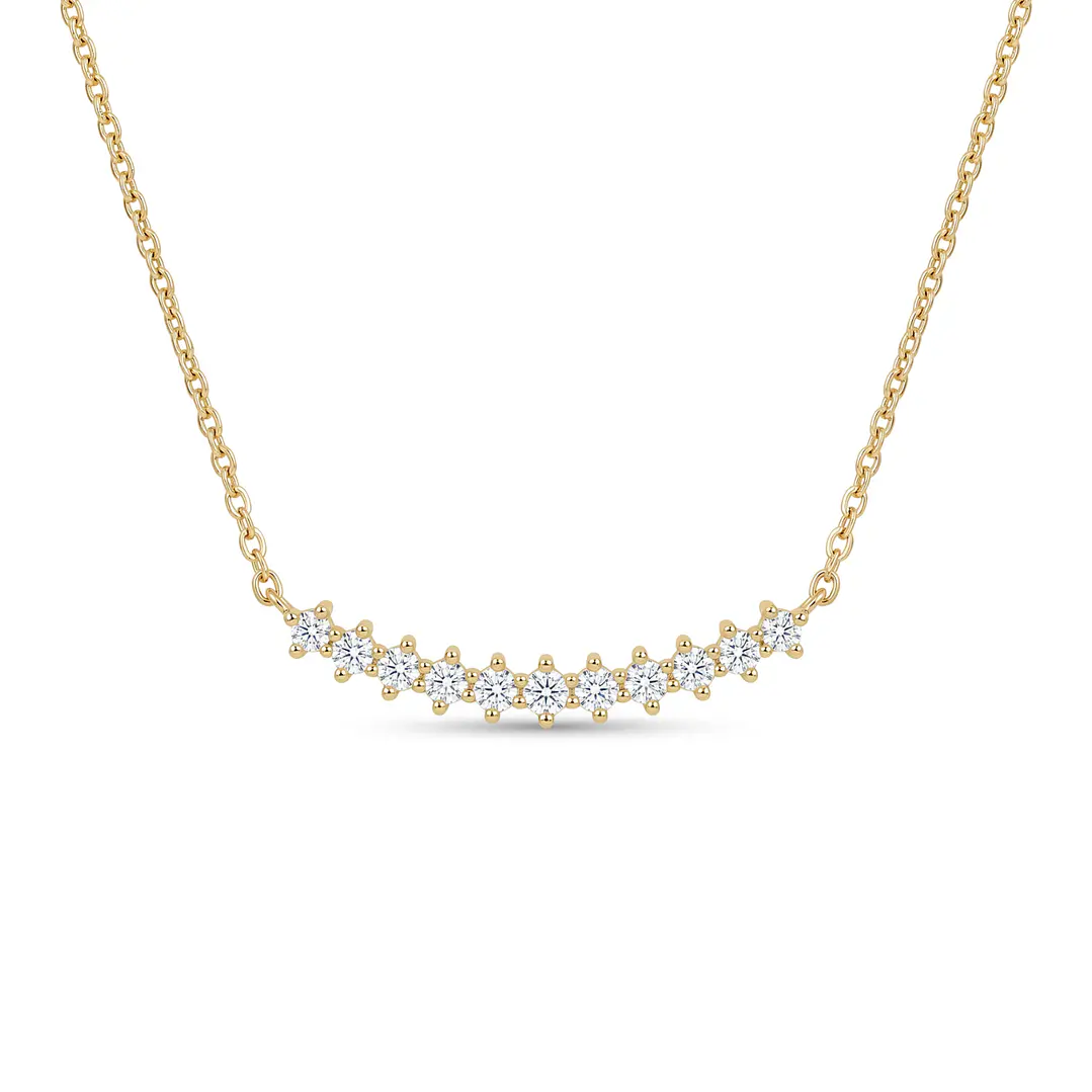 Collar Oro Amarillo 18kt Diamantes 18Pts Total 2
