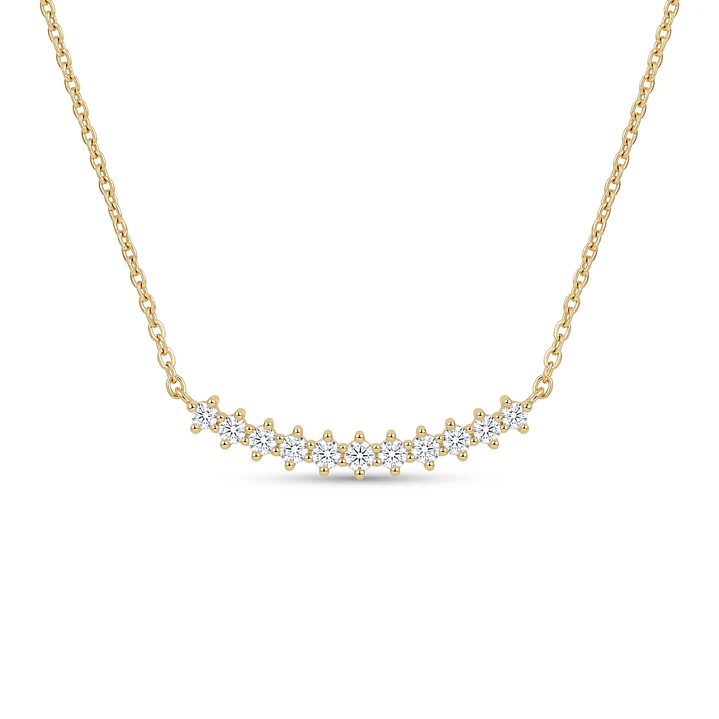 Collar Oro Amarillo 18kt Diamantes 18Pts Total 2