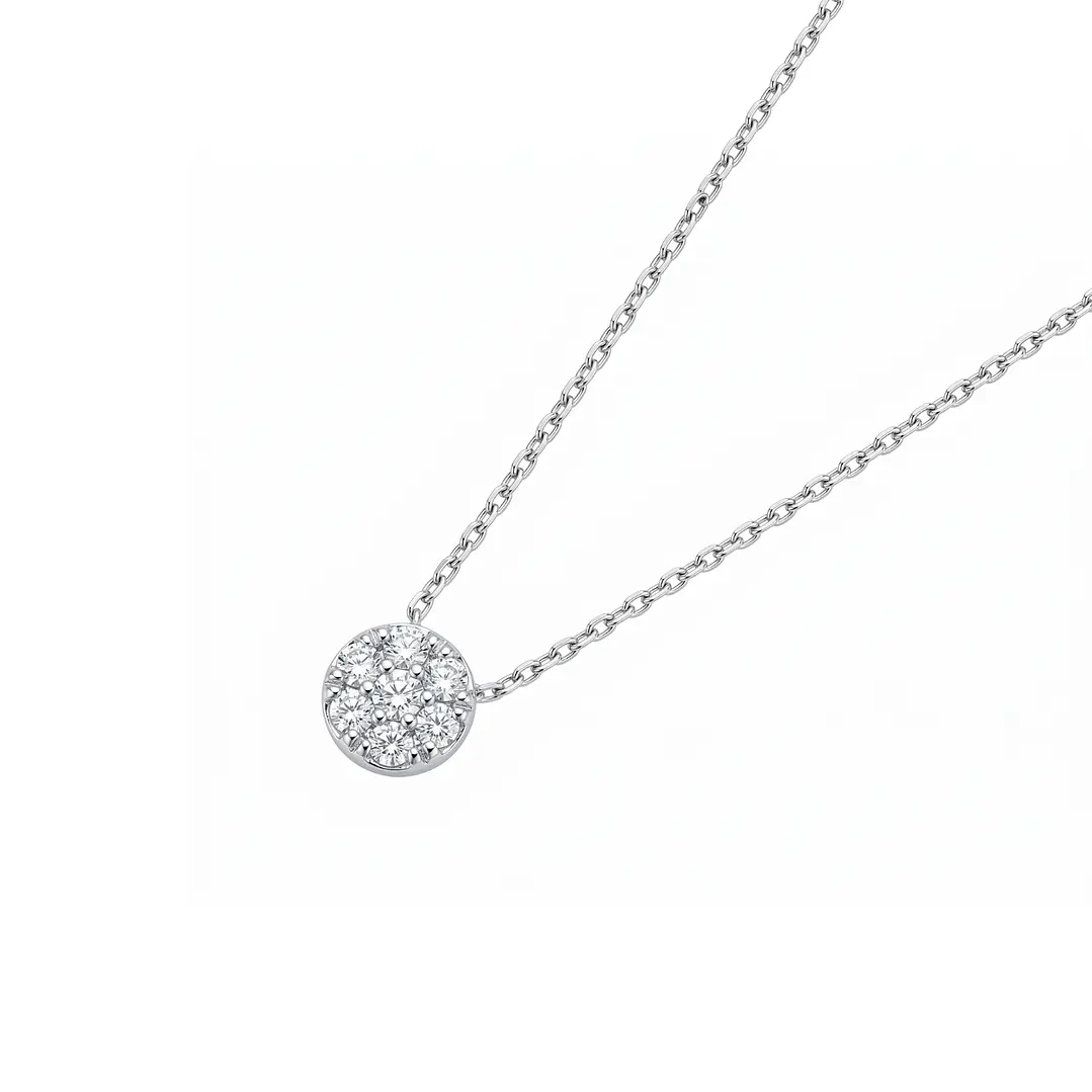 Collar Platino 900 Diamantes 46 Pts 1