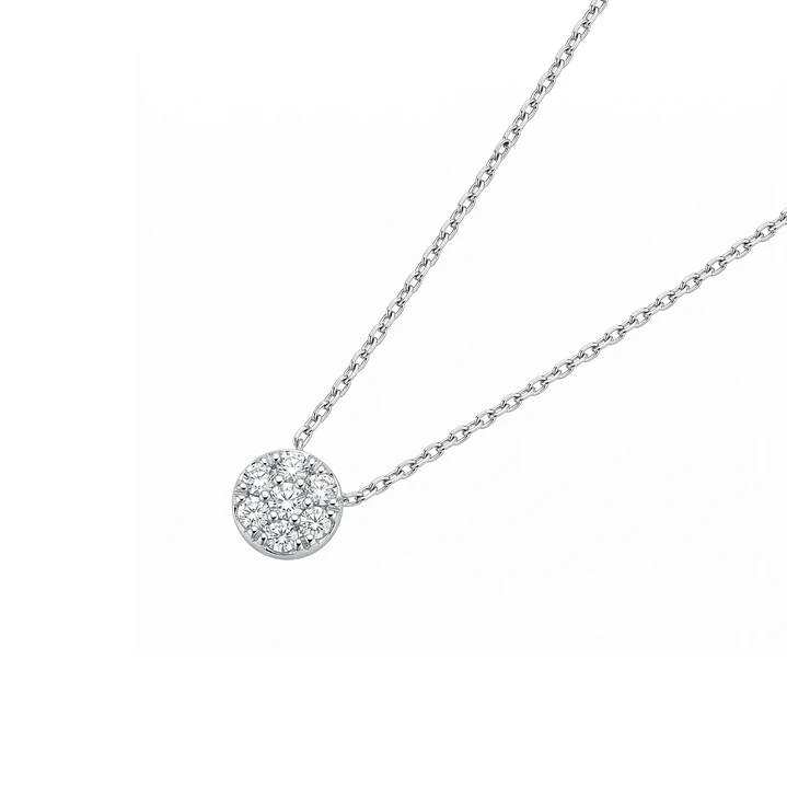 Collar Platino 900 Diamantes 46 Pts 1