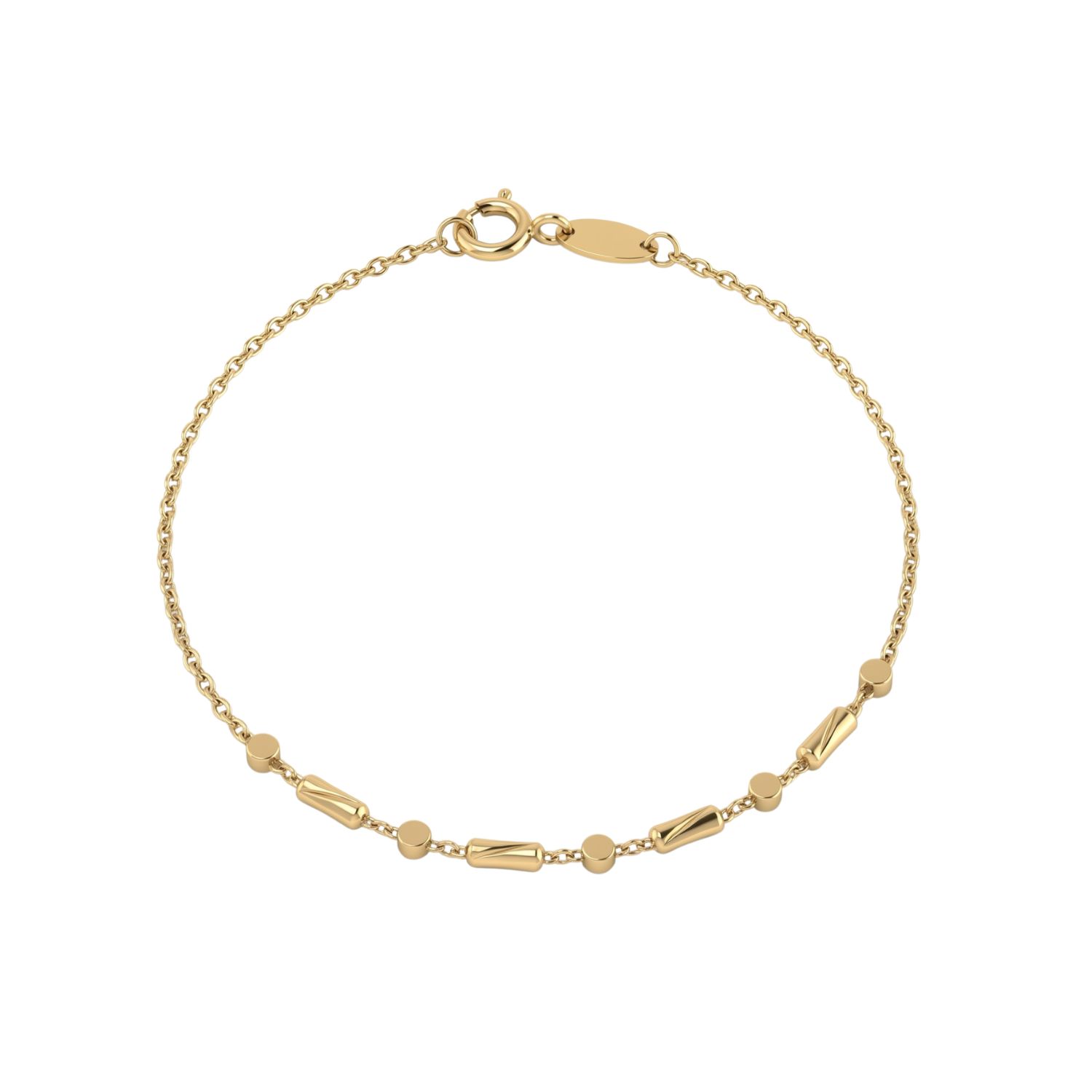 Pulsera de Oro 18Kt  Barra Punto 1