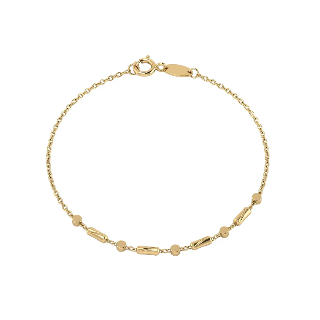 Pulsera de Oro 18Kt  Barra Punto 1